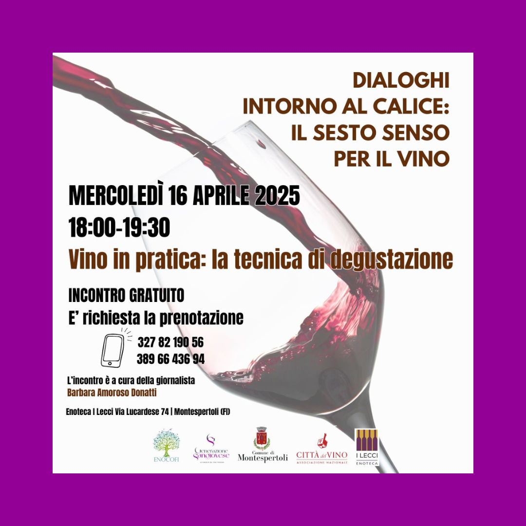 Last tasting lesson on 16 April in I Lecci