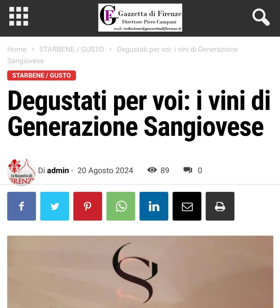 Degustati per voi: i vini di Generazione Sangiovese