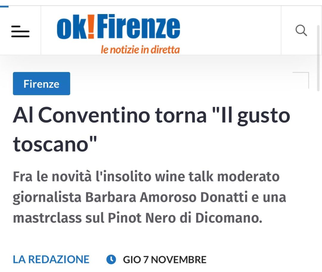 Ok Firenze parla del nostro ‘insolito’ Wine Talk